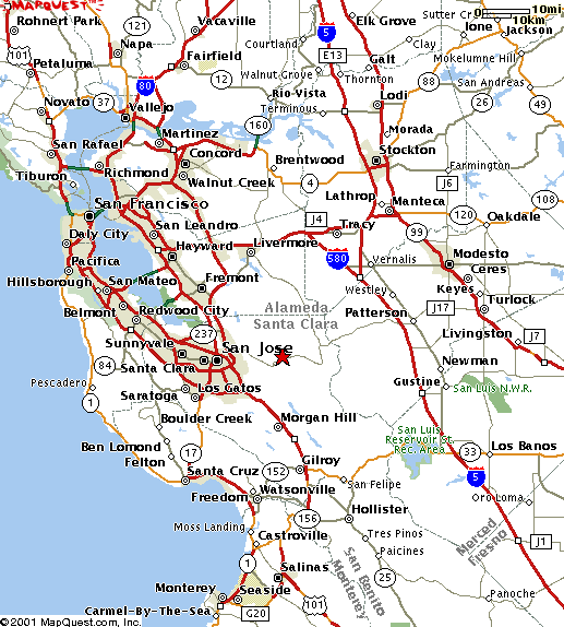 Approaches to Lick Observatory from Bay Area, Central Valley, and more