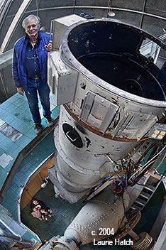 Crossley telescope looking down from mezzanine