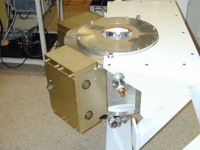 Dewar on test stand, 1/13/00