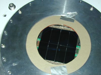 CCD Mosaic viewed through dewar window