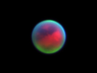 Titan in three colors light
