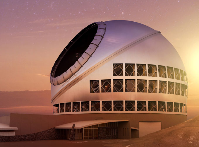 TMT at sunset - artist rendering