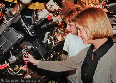 Debra Fischer Checking Iodine Cell of Hamilton Spectrograph