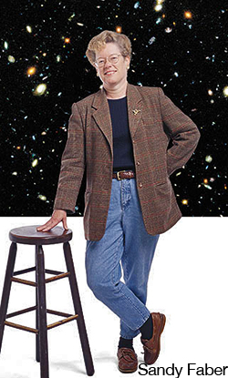 Sandra Faber with Hubble Deep Field