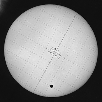 Lick Photographic Plate of 1882 Transit of Venus