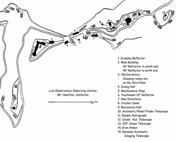 Map of Lick Observatory