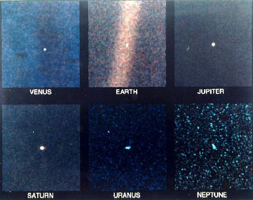 Pictures of planets taken by Voyager