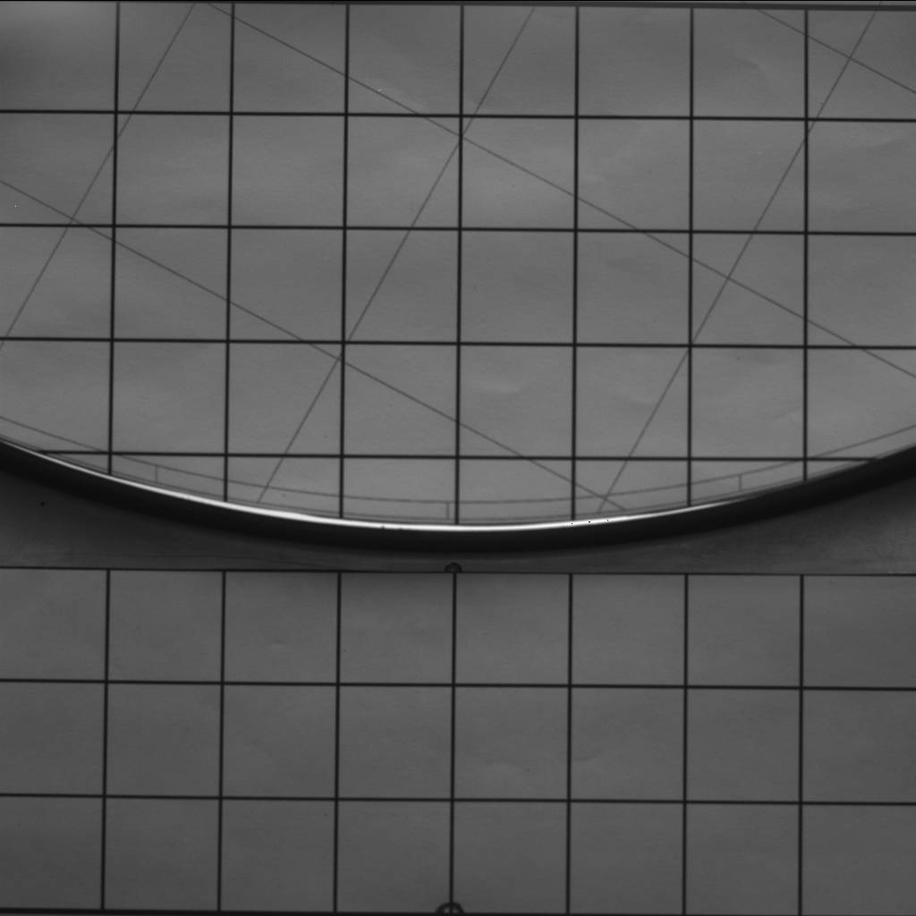 View of grid pattern for alignment purposes