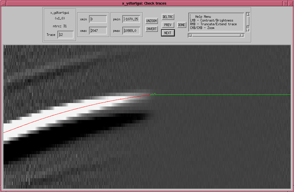 Screen shot of good trace